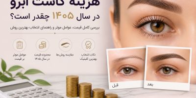 هزینه کاشت ابرو در سال ۱۴۰۵ چقدر است؟ قیمت، عوامل موثر و بهترین روش